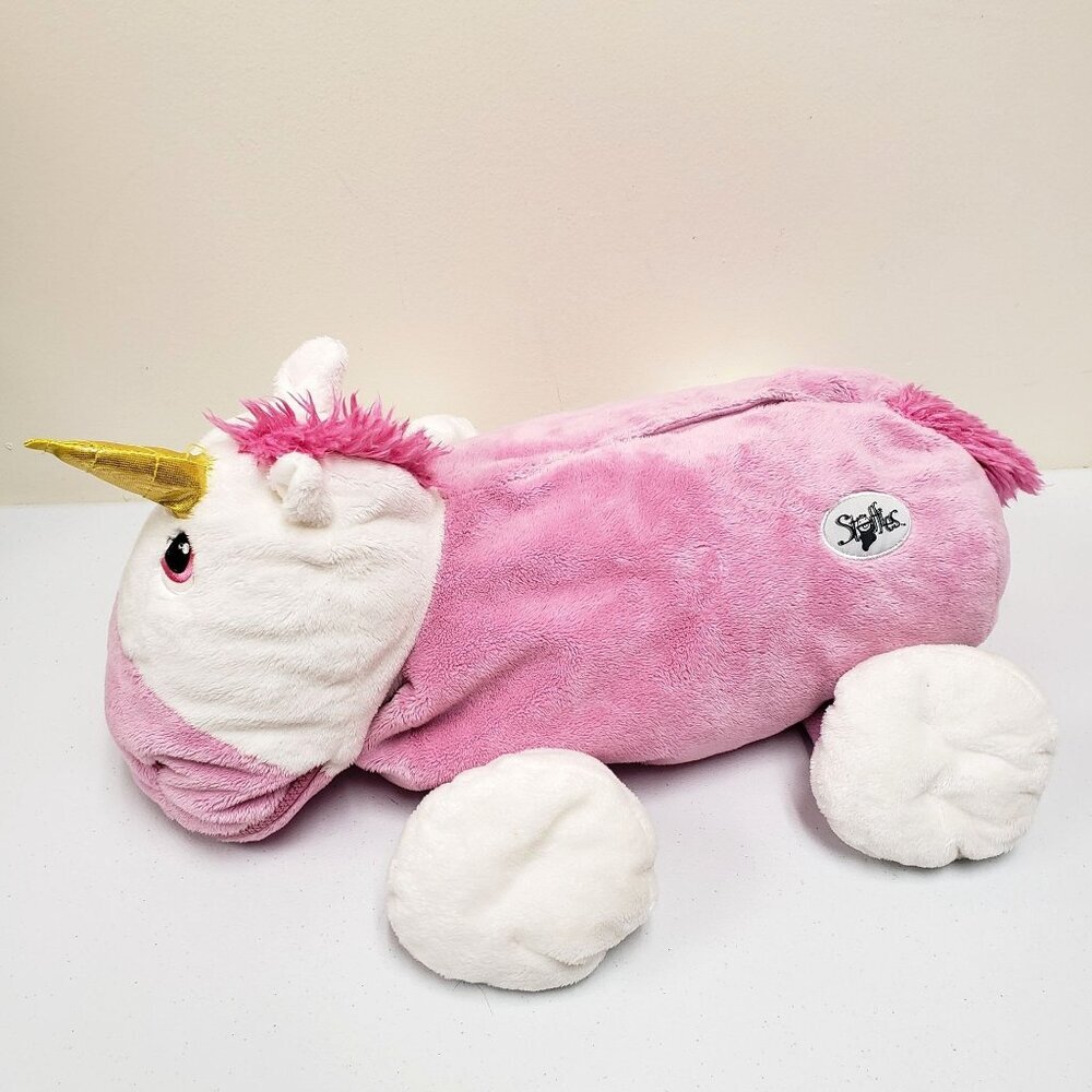 Stuffies 20" Pink White Unicorn Hidden Pockets Large 2013 Stuffed Animal Plush